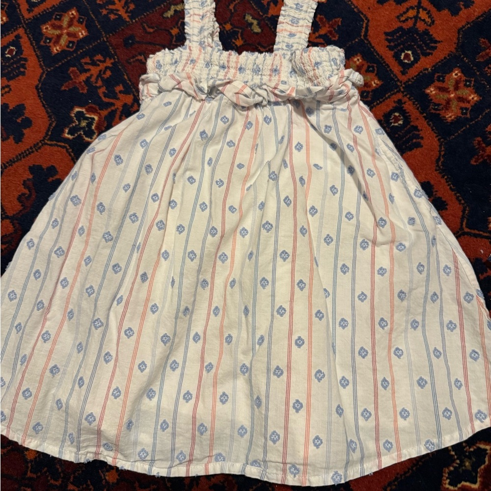 Striped Kids Dress in Pink and Blue